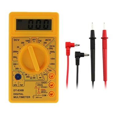 DT-830B Handheld Digital Multimeter Ammeter Voltmeter Digital Display Universal Tester Meter &ndash; Yellow