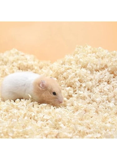 FDTY 500g Wood Chips Bedding for Guinea Pigs Rabbits Hamsters Chinchillas Birch Bedding Sawdust Hamster Accessories for Litter and Erasion