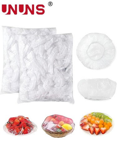 300 Pcs Fresh Keeping Bags,Reusable Elastic Food Storage Covers,Elastic Stretch Adjustable Bowl Lids,Universal Kitchen Wrap Seal Caps For Leftover,Meal Prep And Fruits