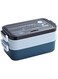 SICHER Bento Lunch Box for Student Office Worker Double-layer Microwave Heating Lunch Container Portable Plastic Food Storage Container