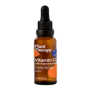 Plant TherapyVitamin C Face Serum &amp; Hyaluronic Acid, Anti-Aging Serum with Ferulic Acid, Vitamin E, Brightening Serum for Fine Lines &amp; Wrinkles, 1 oz