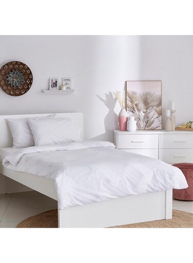 Box Ballina 3-Piece Solid Cotton Twin Duvet Cover Set 220 x 150 cm