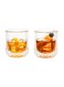 Set of 2- 250 ML Borosilicate Double Wall Insulated Stemless Glass Tumblers For Cocktail