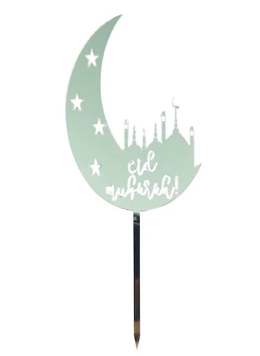 Supplies Eid Mubarak Cake Toppers Assorted pack of 5, for Occassions like Ramadan
