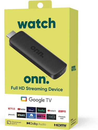 ONN Android TV 2K FHD Streaming Stick Black New Version