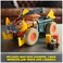 Monster Jam Mini Jam, Megalodon Mad Hog Chomper and Monster Truck, Fun Cleanup and Storage, Kids Toy Gifts For Boys and Girls Ages 3 and Up