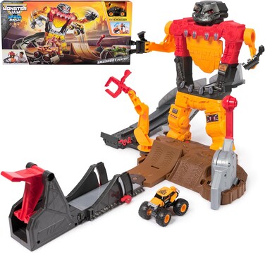 Monster Jam 1:64 Smash &amp; Bash Smashbot Playset