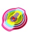 King 10-Piece Mixing Bowl With Measuring Cups And Spoons Set Multicolour 1.4kg