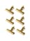 Tazweeq 6 Pcs Stainless Steel Paper Clips, Heavy Duty Grocery Bag Clips, Sealing Clips, Metal Hinged Clips, Folders for Coffee Food, Bread Bags, Kitchen and Office,Gold