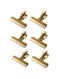 Tazweeq 6 Pcs Stainless Steel Paper Clips, Heavy Duty Grocery Bag Clips, Sealing Clips, Metal Hinged Clips, Folders for Coffee Food, Bread Bags, Kitchen and Office,Gold