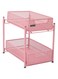 Mind Reader Cabinet, Mesh Storage Baskets Organizer, Home, Office, Kitchen, Bathroom, One Size, Pink 2 Tier Heavy Duty