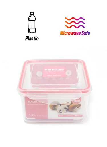 Square Leakproof Plastic Food Storage Container For Vegetables Rice And Meal Prep BPA Free IS123 (1.2L)