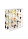 Ikee Design Mountable 25 Compartments Acrylic Display Case Cabinet Stand with Mirrored Back - Display Shelves for Collectibles, Gemstone and Figures, 10.7" W x 2 "D x 10.5" H