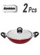 Classic. Flat Bottom Kadai Red 20cm