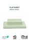3-Piece Mint Green Plush 240x260 Flat Bedsheet Set Includes 1 Deep Pocket Flat Bedsheet and 2 Pillow Covers, Breathable and Machine Washable