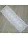 kilofly Handmade Crochet Lace Rectangular Table Runner 15 x 36 Inch, White