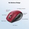 TECKNET Bluetooth Mouse, 4800 DPI Wireless Mouse, 2-Year Battery 6 Adjustable DPI, 6 Buttons Compatible with Laptop/Windows/Computer - Red