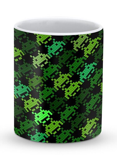 Premium Invader Matrix Designer Mug Green/Black
