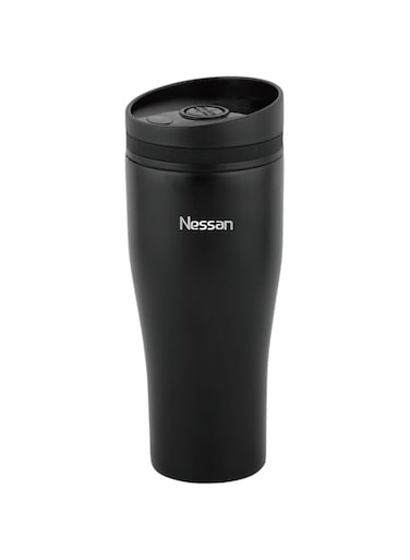 Nessan Insulated Stainless Steel Vacuum Mug, 360ml - Your Perfect Portable Thermal Tumbler for Hot and Cold Beverages Anywhere: Home, Gym, Outdoors, Office, and School - Black