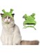 Khazna Cat Hat Adorable Costume Bunny Hat, Frog Shape Handmade Knitted Woolen Yarn Rhino Cap Bunny Rabbit Hat with Ears for Cats Small Dogs Party Costume Easter Pet Accessory Headwear