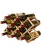 SKEIDO Solid Wood Wine Rack Home Creative Folding Wine Bottle Holder Simple Rugged 10 Bottle Liquor Rack Bar Accessories Tool