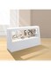 1pcs Desk Clock, Battery Operated Table Clock for Bedroom, Digital Alarm Clock with Transparent Modern Design, Temperature, Humidity, Snooze, Aesthetic Home Decor, Office Decor, (white)