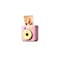 Kids Digital Instant Camera with LCD Screen, Pink and Yellow, Built-in Photo Printer