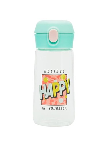 X IANGYU 420ml Water Bottle For Kids Students Non-Toxic, Plastic Homemade Juice Bottle, Milk, Chocolate Cold Drinks with Leak Proof Flip Top Lid for Outdoors Travel, School Cyan