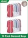 10 Pack Breathable Hanging Garment Bags, Full Zipper Dust &amp; Water Resistant Covers for Suits, Dresses, Gowns, Costumes