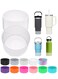 Pcs 75mm Silicone Cup Protection Case Storage Vacuum Bottle Compatitable for 30/40oz Anti Slip Scratch Resistant-Clear