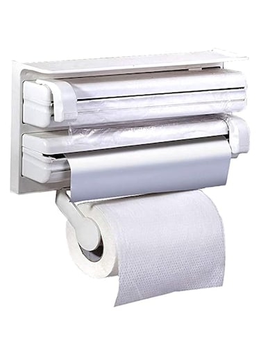 Kitchen Triple Paper Dispenser, White