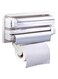 Kitchen Triple Paper Dispenser, White