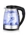 Electric Kettle, Glass Tea Kettle, BPA Free Hot Water Electric Kettle Warmer 2L with Fast Boil, Adida Tech Stainless Steel Boil Dry Protection Auto Shut-Off for Tea, Coffee Standard Silver