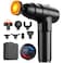Massage Gun with Heat, Electric Deep Tissue Massage Gun for Back, Professional Massager Gun - 20 Speeds Muscle Relief for Athletes &amp; Family, Gifts for Men, Silent, Black