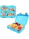 PEXI Bento Lunch Box   Leakproof Lunch Box with 6 &amp; 4 Convertible Compartment for School Kids and Adults  Food Graded Materials  Made Of Triton   Sky Blue,L  17 Oz, 22 * 17 * 5cm