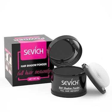 Sevich Hairline Powder，Instantly Conceals Hair Loss, Root Touch Up Powder, Hair Shadow Toppers For Women &amp; Men, Touch Up For Thinning Gray Hair, Windproof &amp; Sweatproof, Black