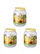 3-Piece Plastic Container Set Clear/Yellow 300ml