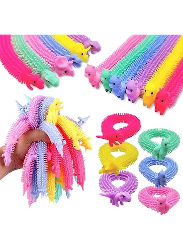 20 PCS Stretchy Fidget Toy, Colorful Stretchy Strings Fidget Toy, Sensory Fidget Worm Stretch Toys, for Children's Day Gift, Kids, Adults, Boys, Girls, Stress Relief, Calming and Relaxing Present