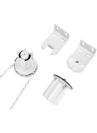 Luanxu Roller Blind Repair Kit, Complete with 38mm Roller Blind Mechanism, Roller Blind Chain and Metal Bracket, Metal Core Clutch, Long Lifespan, Heavy Duty