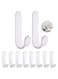 athus 10 Pack Adhesive Wall Hooks, Transparent Acrylic Hanging Wall Hooks Self Adhesive Key Hooks Drill Nail Free Storage Hooks for Bath Towel,Hat, Clothes, Kitchen, Living Room, Office