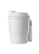 Unbreakable Travel Mug, Insulated Coffee Mug, Insulated Tumbler, 450mL, Stainless Steel, 10 Hours Cold/8 Hours Hot, Elegant Design, Light Weight, Office Use, out door and In door (White)