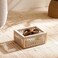 Home Natural Macrame Wooden Rectangular Basket for Home