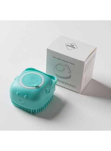 TIM'Z Dog Bath Brush Dispencer Smooth Silicon Shampoo Liquid Soap Capacity Multifunctional Pet Cats Dogs Comb Massage Hair Wash Celaning Rubber Silicon Hand Grip