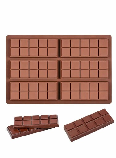 Silicone Chocolate Molds, Rectangle Chocolate Bar Sweet Molds Silicone Bakeware Wax Melt Molds, Non-Stick and Bpa Free for Hard Candy, Chocolate, Gummy, Caramel, Ganache, Ice Cubes Mini Silicone Mold