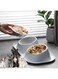 JDLYEVER Cat Food Bowls - Stainless Steel Double Cat and Dog Bowls - Separate Cleaning - Non-Slip Rubber Base - Spill-Proof Barrier for Waste Reduction - 15&deg; Tilt for Neck Protection - 40x23x8cm