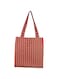 Shanta Omash Small Strips Multicolor Handmade Tote Bag (Orange)