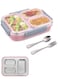 Stainless Steel Lunch Box with Divided Compartments Meal Prep Containers Lunch Box for Adults Kids Leak Spill Proof Design Snack Box with Utensils BPA-Free Dishwasher Safe (Pink 1.2 L)