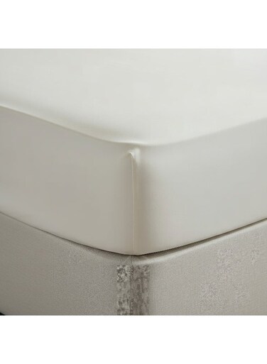 Box Purely Percale Fitted Sheet - Cream