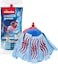 Vileda 3action Supermocio Floor Mop Refill, Versatile, Red Spot Eraser, Blue Microfiber, 3D Red Spots.