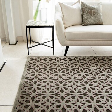 Argento Dark Grey 3373F 230 x 160 cm Carpet Centre Home Designer Rug for Bedroom Living Dining Room Office Soft Non-slip Area Textile Decor